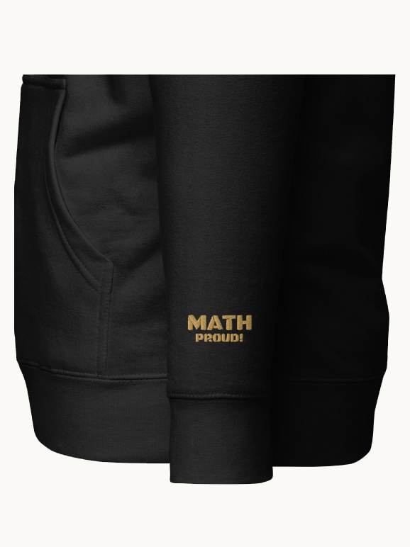 Math Proud! Embroidered pullover Hoodie - Black