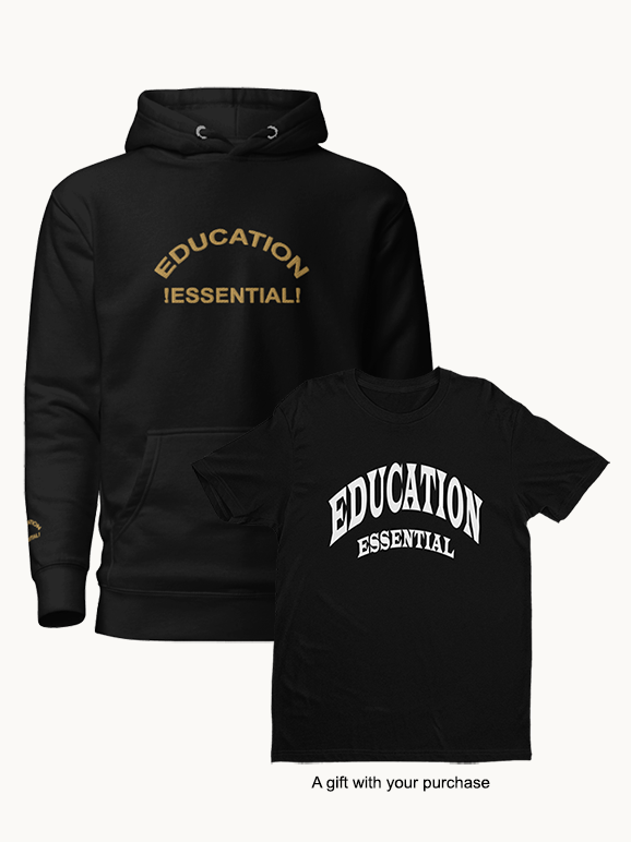 Education Essential Embroidered Hoodie + T-shirt Gift