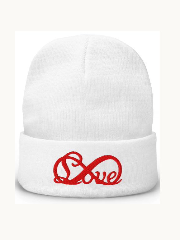 Infinity Love Embroidered Beanie