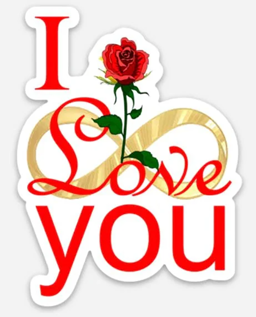 Infinity Love Red & Yellow Rose Mix Sticker-Pack
