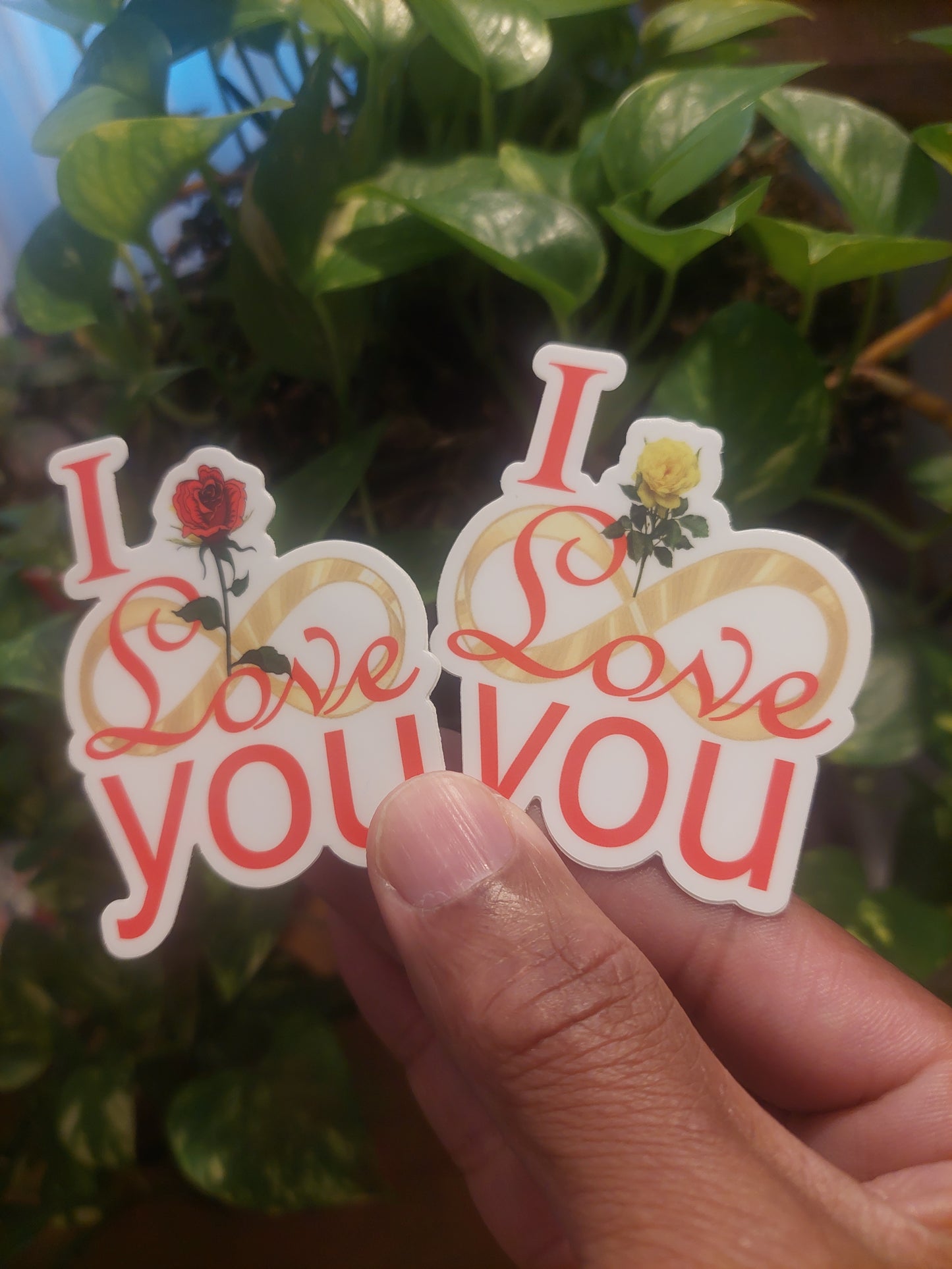 Infinity Love Red & Yellow Rose Mix Sticker-Pack