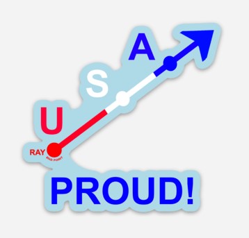 USA PROUD! VINYLE STICKER 3-pack