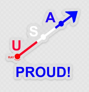 USA PROUD! VINYLE STICKER 3-pack