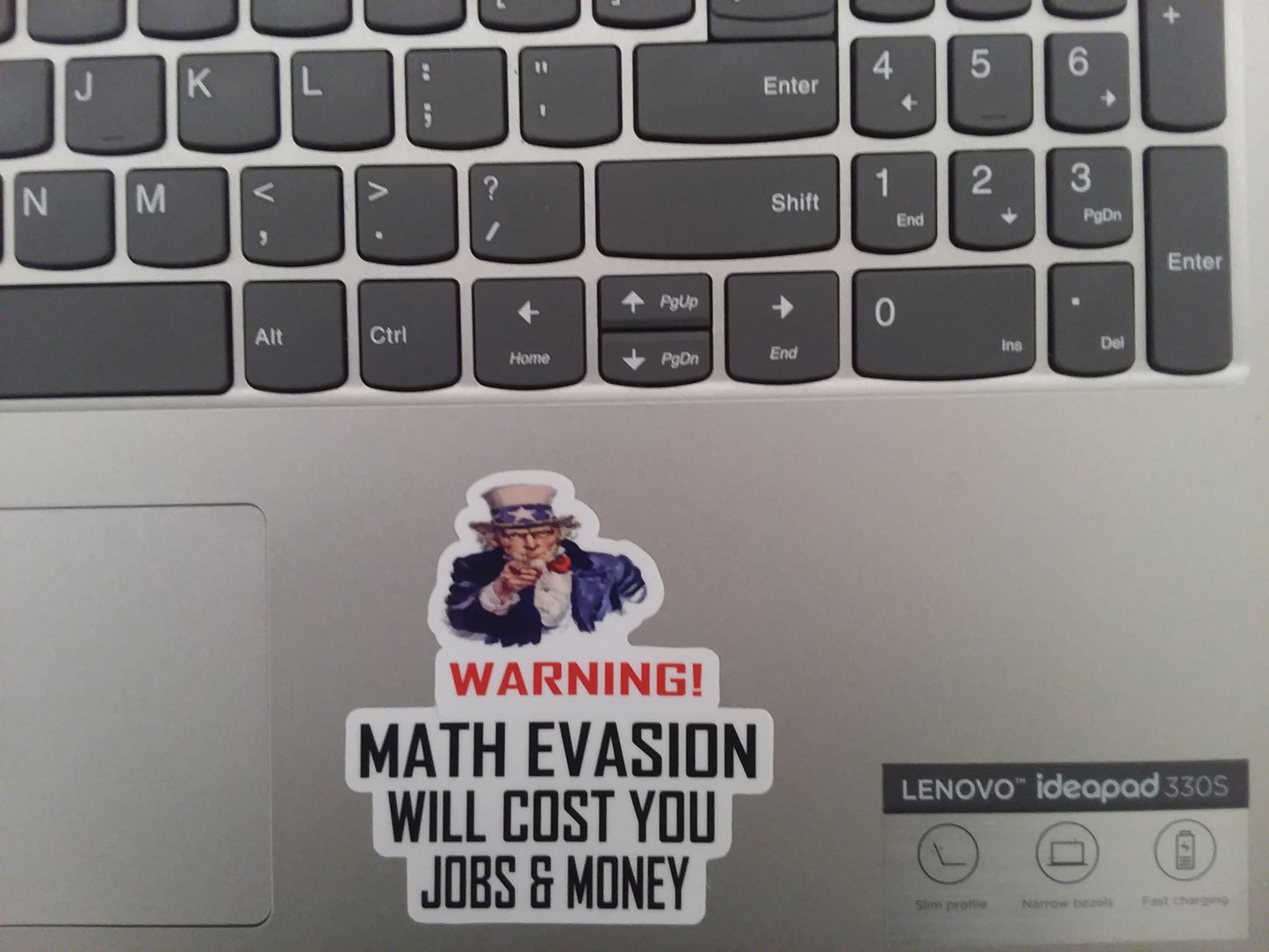 Warning Math Evasion Will Cost You Jobs & Money Sticker