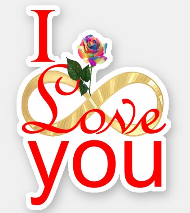 Infinity Love Rainbow Rose 3-pack