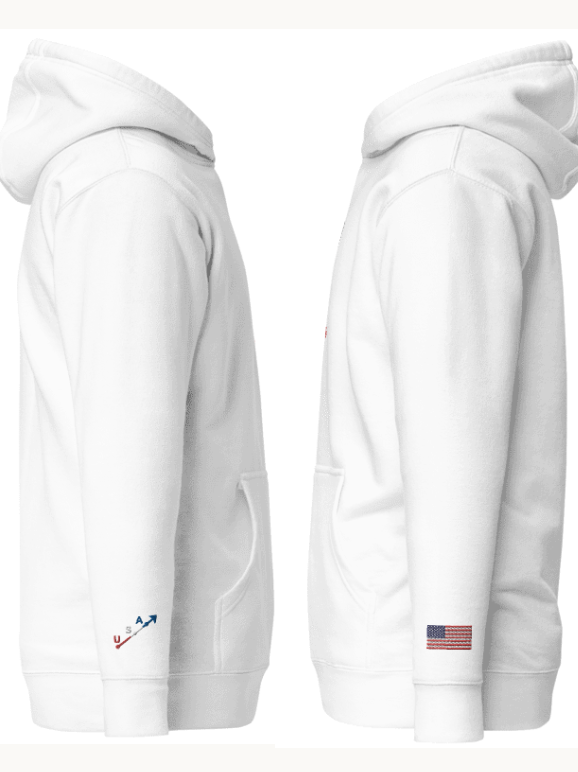 Team USA LA28 Olympic Embroidered Hoodie - White