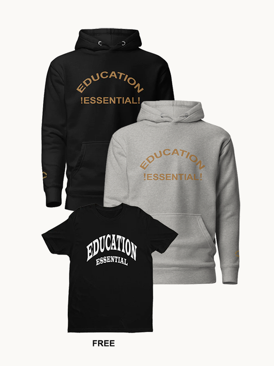 Education Essential Embroidered Hoodie + Free Tee