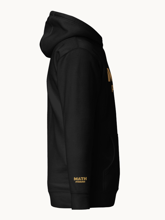 Math Proud! Embroidered pullover Hoodie - Black