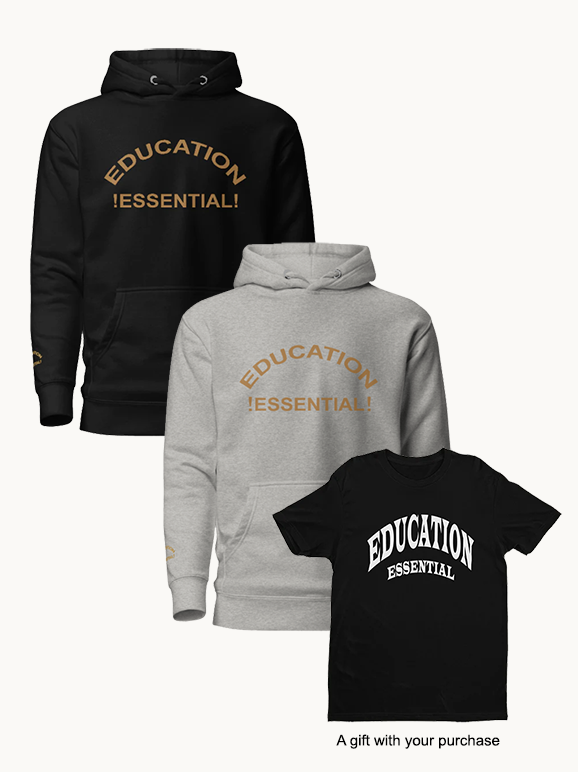 Education Essential Embroidered Hoodie + T-shirt Gift