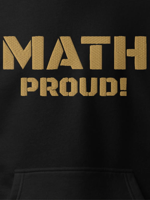 Math Proud Embroidered Hoodie + T-shirt Bundle