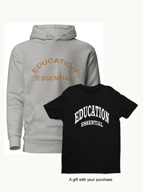 Education Essential Embroidered Hoodie + T-shirt Gift