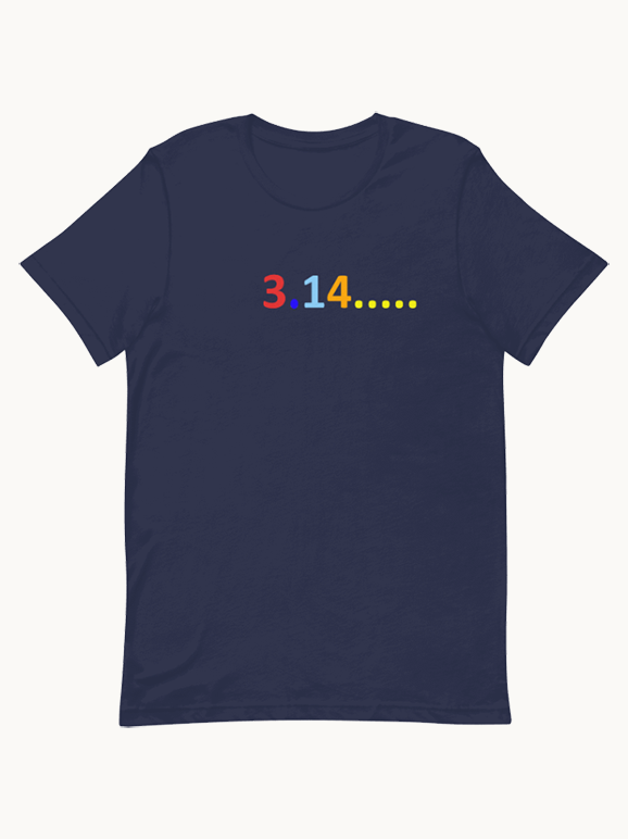 3.14… Pi π T-Shirt | Minimalist Math Tee