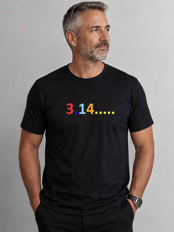 3.14… Pi π T-Shirt | Minimalist Math Tee