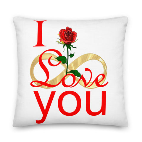 Infinity Love Rose Throw Pillow