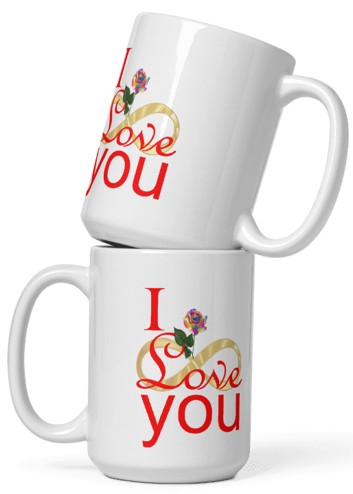 Infinity Rainbow Rose Mug + Free Sticker