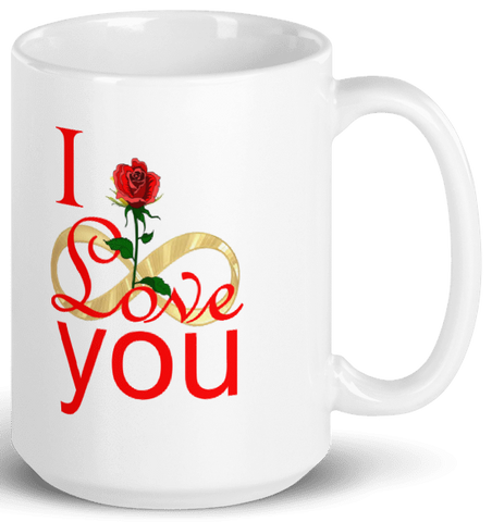 Infinity Love Red & Yellow Rose Mug