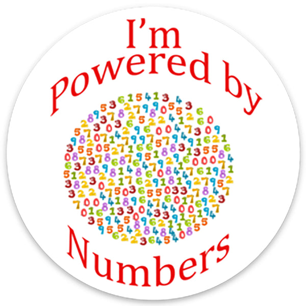 I’M POWERED BY NUMBERS VINYL STICKER