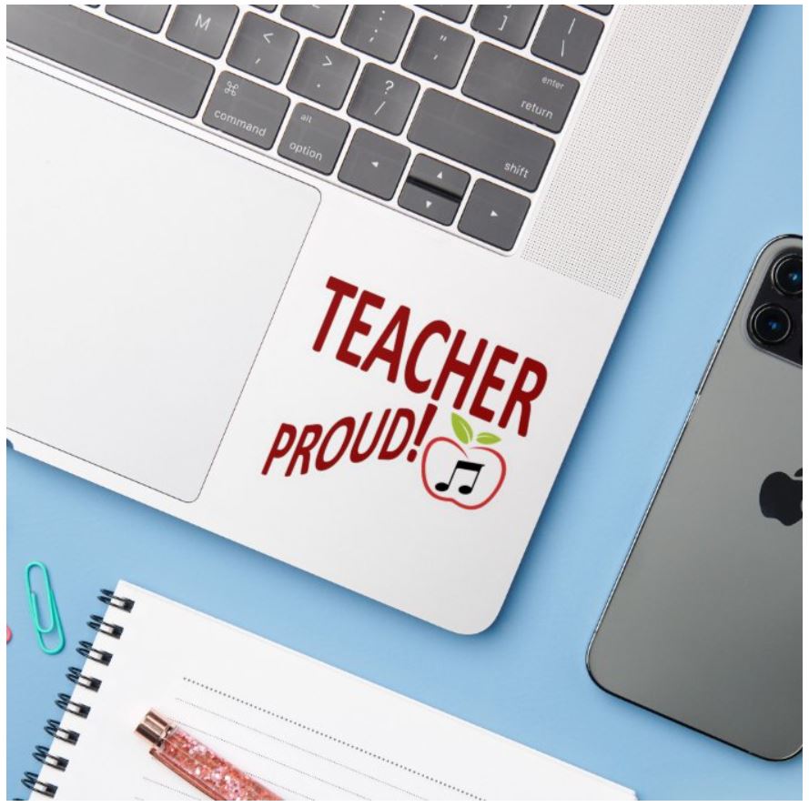 MUSIC TEACHER PROUD! VINYL STICKER