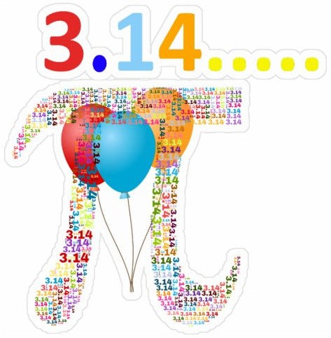 3-Pack Pi DAY VINYL STICKER
