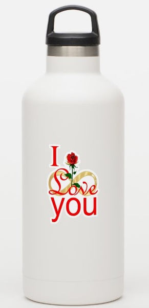 Infinity Love Rose Vinyl Sticker