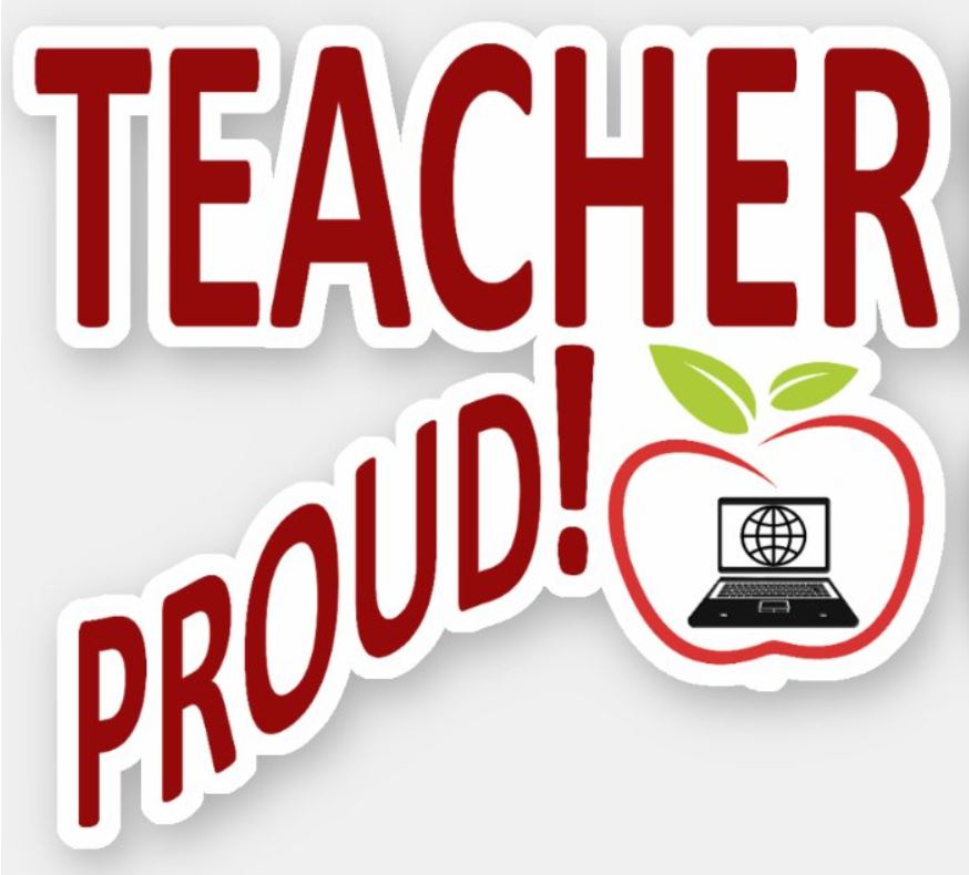 ONLINE TEACHING - TEACHER PROUD! VINYL STICKER