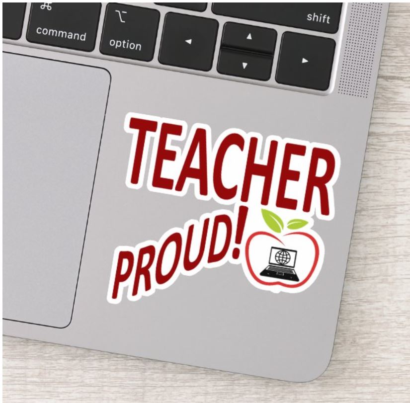 ONLINE TEACHING - TEACHER PROUD! VINYL STICKER